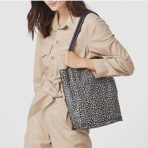 Hammitt Oliver Calf Hair Tote Medium Dapple Black Leather Handbag MobWife